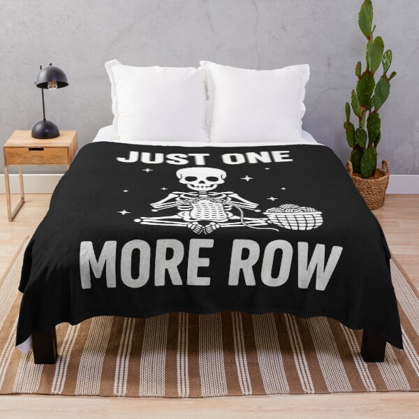Item preview, Just One More Row, Funny Knitting Sarcastic Quote designed and sold by Fliflat.