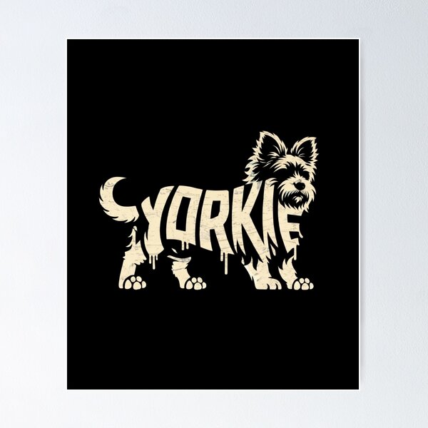 Item preview, Yorkie Dog Breed Design – Cute Yorkshire Terrier Silhouette, Yorkie Lover Gift, Small Dog Owner Shirt designed and sold by VibeOffline Studio.