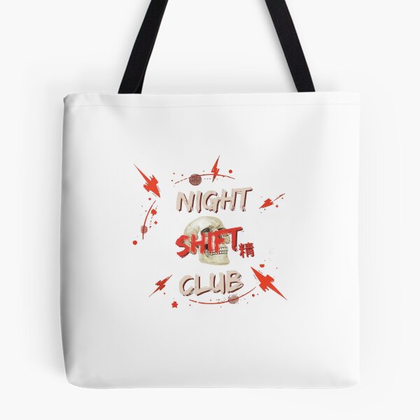 Item preview, Night Shift Club Skull – Dark Aesthetic Streetwear Graphic Design designed and sold by NeuralBrush27.