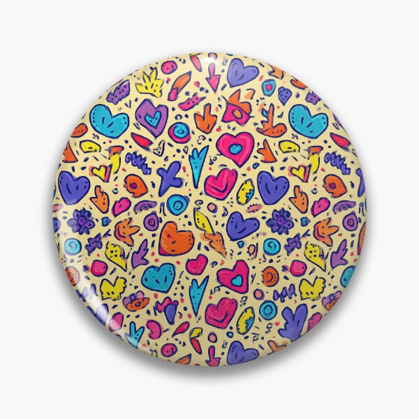 Item preview, Dense Colorful Abstract Doodle Faces Pattern designed and sold by Piotrek0001.
