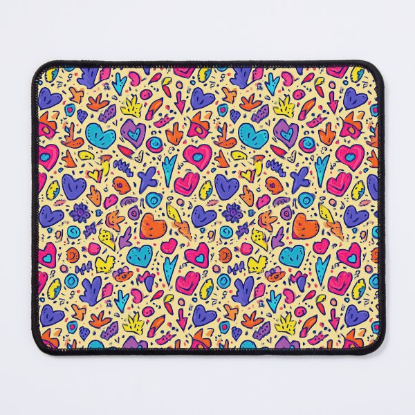 Item preview, Dense Colorful Abstract Doodle Faces Pattern designed and sold by Piotrek0001.