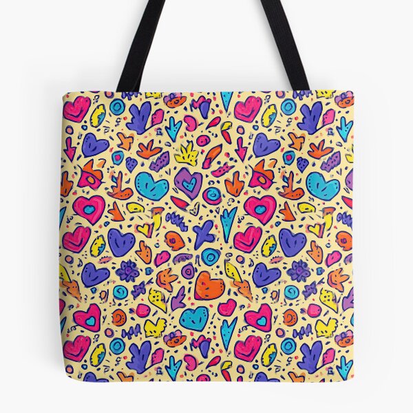 Item preview, Dense Colorful Abstract Doodle Faces Pattern designed and sold by Piotrek0001.