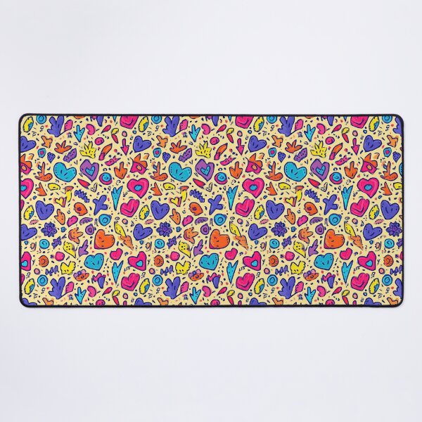 Item preview, Dense Colorful Abstract Doodle Faces Pattern designed and sold by Piotrek0001.