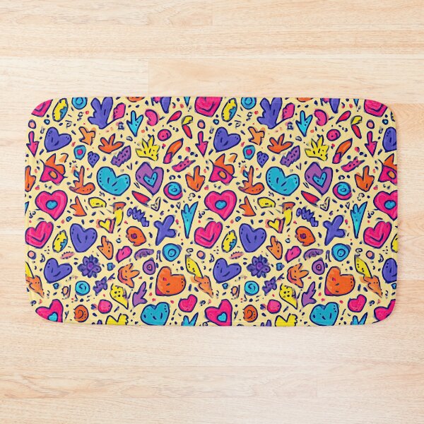 Item preview, Dense Colorful Abstract Doodle Faces Pattern designed and sold by Piotrek0001.