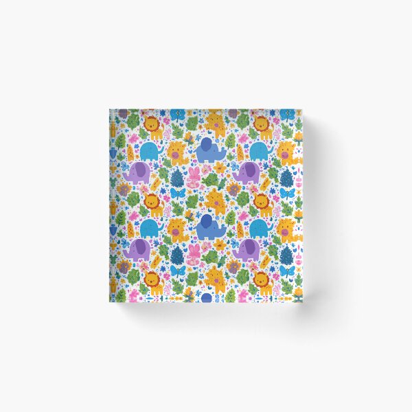 Item preview, Bright Cartoon Animals and Flowers Pattern designed and sold by Piotrek0001.