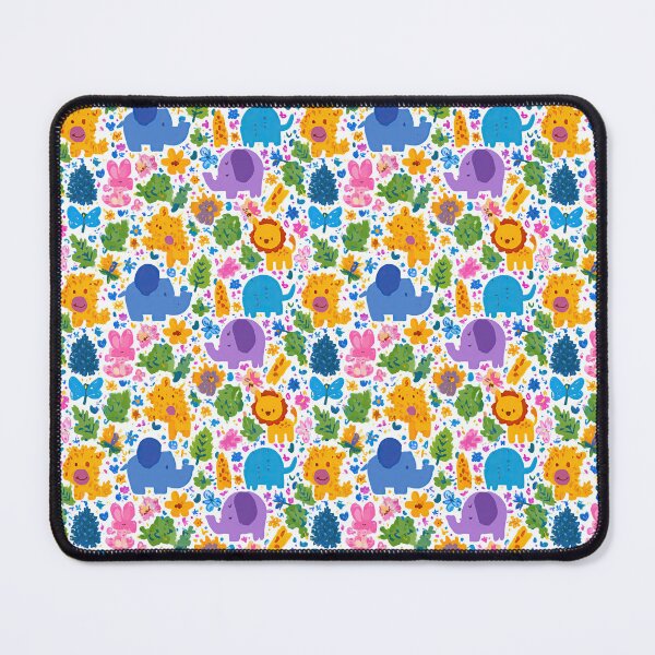 Item preview, Bright Cartoon Animals and Flowers Pattern designed and sold by Piotrek0001.