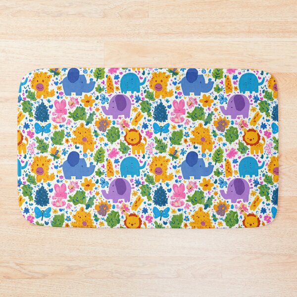 Item preview, Bright Cartoon Animals and Flowers Pattern designed and sold by Piotrek0001.