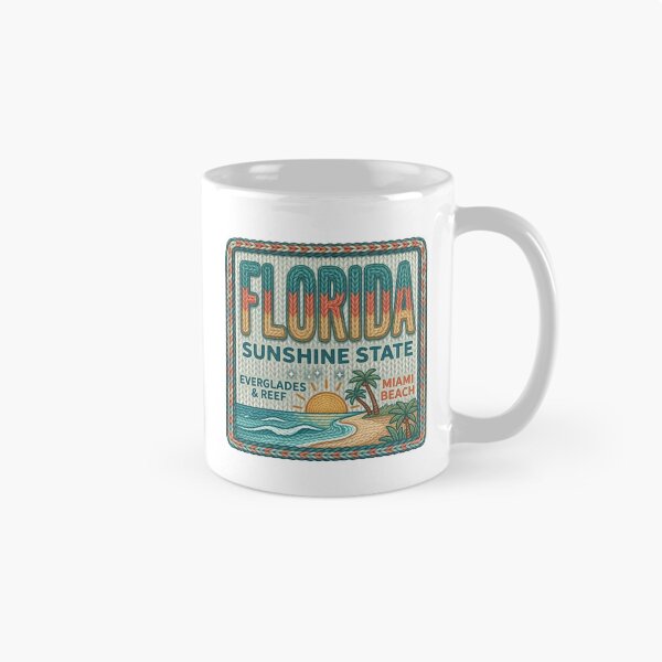Item preview, Florida Sunshine State - Miami Beach Everglades Knitted Vintage Travel Design designed and sold by Pattern-Parade.