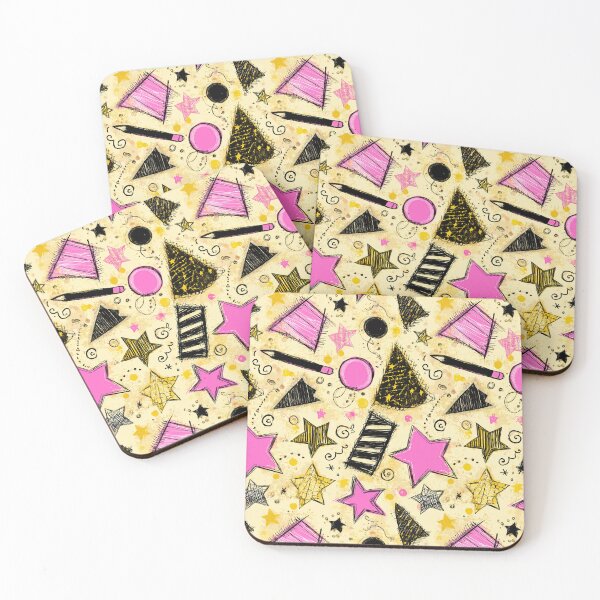 Item preview, Retro Abstract Shapes Yellow Doodle Pattern designed and sold by Piotrek0001.