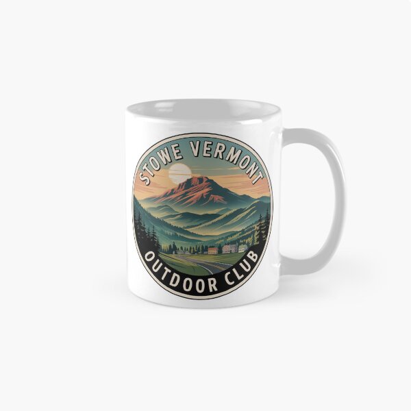 Item preview, Stowe Vermont Outdoor Club Sticker – Green Mountains Vintage Travel Design designed and sold by pod24.