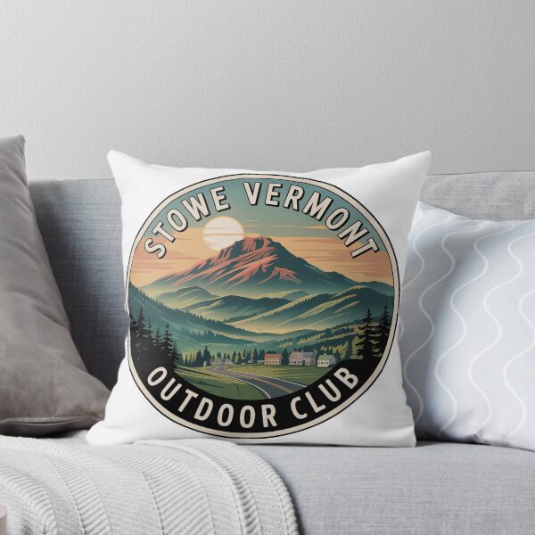 Item preview, Stowe Vermont Outdoor Club Sticker – Green Mountains Vintage Travel Design designed and sold by pod24.
