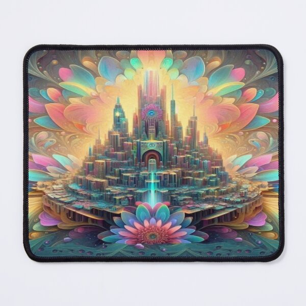 Item preview, Surreal Blooming Cityscape with Vibrant Fantasy Architecture designed and sold by FotoworldEdel.