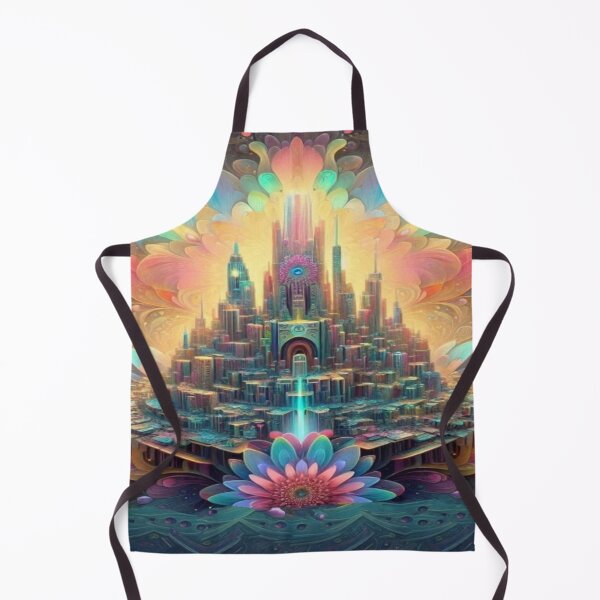 Item preview, Surreal Blooming Cityscape with Vibrant Fantasy Architecture designed and sold by FotoworldEdel.