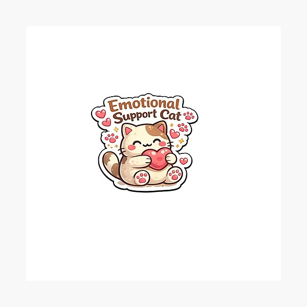 Item preview, Emotional Support Cat designed and sold by trippinimages.