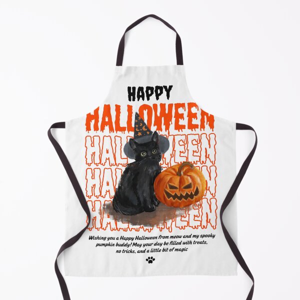 Item preview, Cute Black Cat with Pumpkin Halloween Illustration या Spooky Halloween Cat and Jack-o-lantern Art designed and sold by Vishwashop.