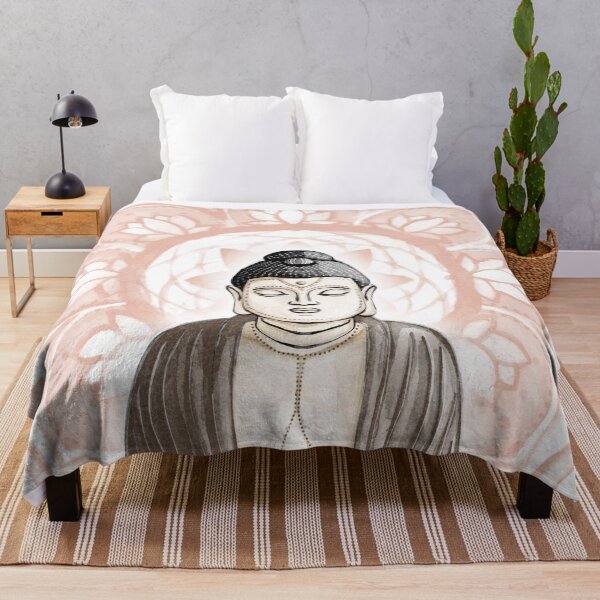 Item preview, Buddha Padma Watercolor - Fawn Coal Earth - Coral Halo designed and sold by Irene Estelle.