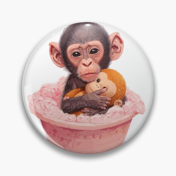 Item preview, Baby Monkey Punch : Bathroom Art, Baby Room Decor designed and sold by Veryniq.