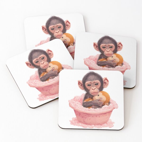 Item preview, Baby Monkey Punch : Bathroom Art, Baby Room Decor designed and sold by Veryniq.