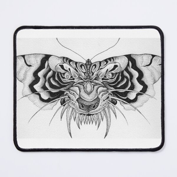 Item preview, Tiger Moth - Dark Ink Illustration Art Print designed and sold by sebsdead.