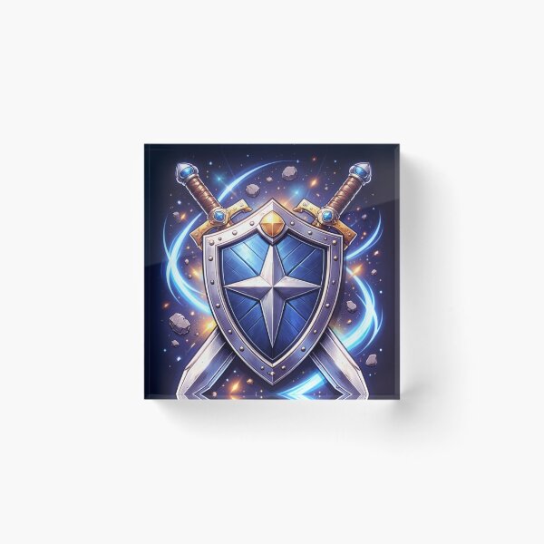 Item preview, Fantasy Shield and Swords Poster – Epic Medieval Gaming Art designed and sold by ApGraphicDesigns.