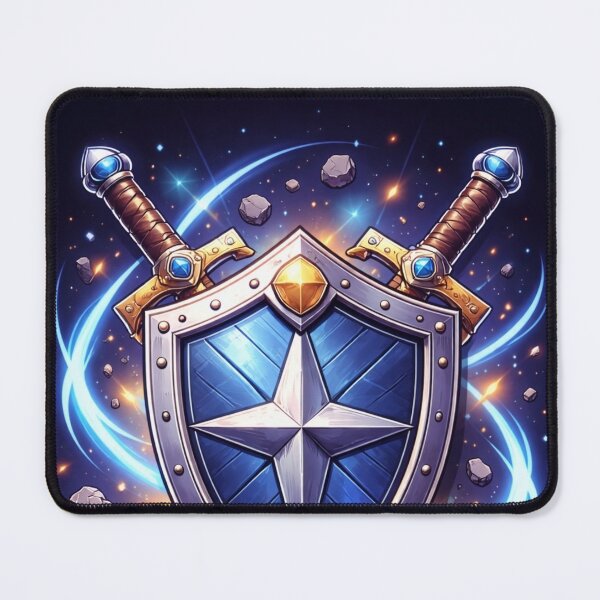 Item preview, Fantasy Shield and Swords Poster – Epic Medieval Gaming Art designed and sold by ApGraphicDesigns.