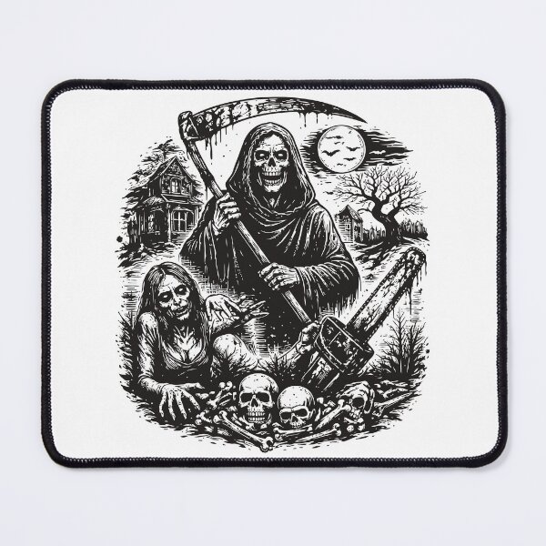 Item preview, Grim Reaper Horror Scene Illustration – Vintage Gothic Death Artwork designed and sold by Weasel Graphix.