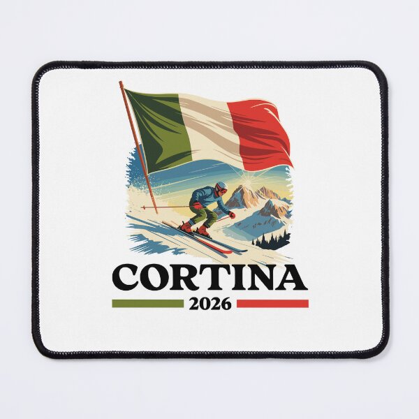 Item preview, Cortina 2026 Skier Italian Flag for Winter Sports Lover designed and sold by NUMAcreations.