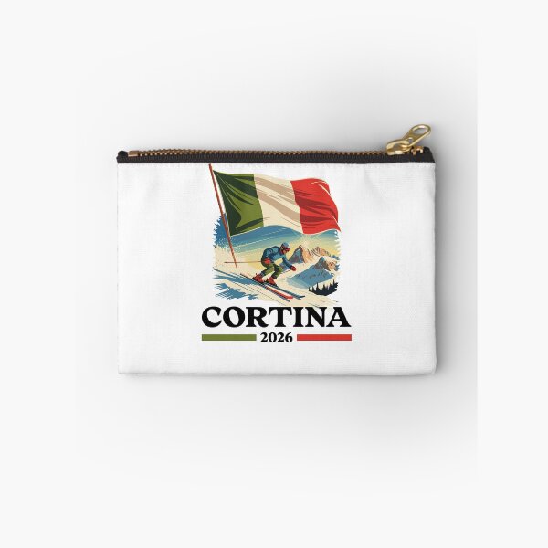 Item preview, Cortina 2026 Skier Italian Flag for Winter Sports Lover designed and sold by NUMAcreations.