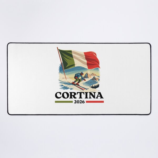 Item preview, Cortina 2026 Skier Italian Flag for Winter Sports Lover designed and sold by NUMAcreations.