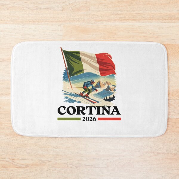 Item preview, Cortina 2026 Skier Italian Flag for Winter Sports Lover designed and sold by NUMAcreations.
