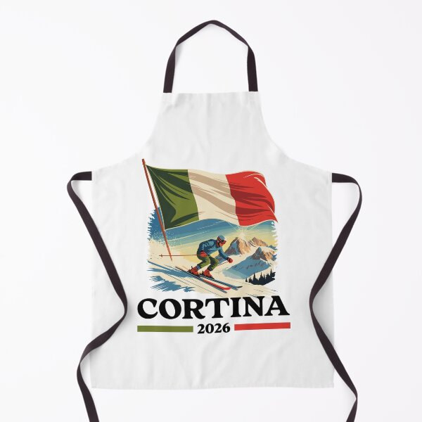 Item preview, Cortina 2026 Skier Italian Flag for Winter Sports Lover designed and sold by NUMAcreations.