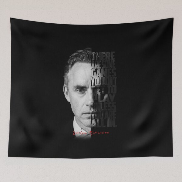 Item preview, Jordan Peterson Black and White Typography Portrait – Split Face Motivational Poster designed and sold by Enea Kelo.