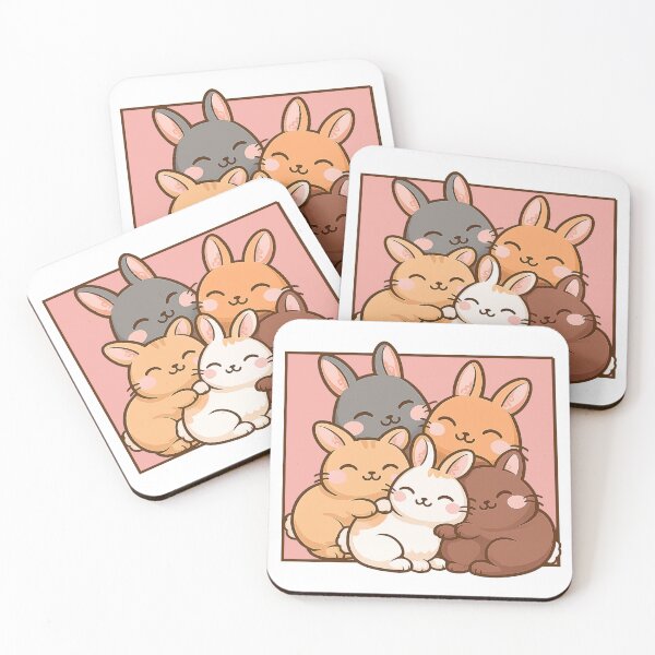 Item preview, Sweet Cuddling Rabbits designed and sold by iamdesigns14.