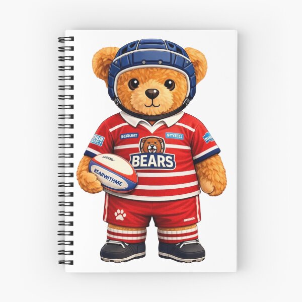 Item preview, Cute Rugby Teddy Bear "Bear With Me" Funny Sports Graphic designed and sold by CuteBear87.