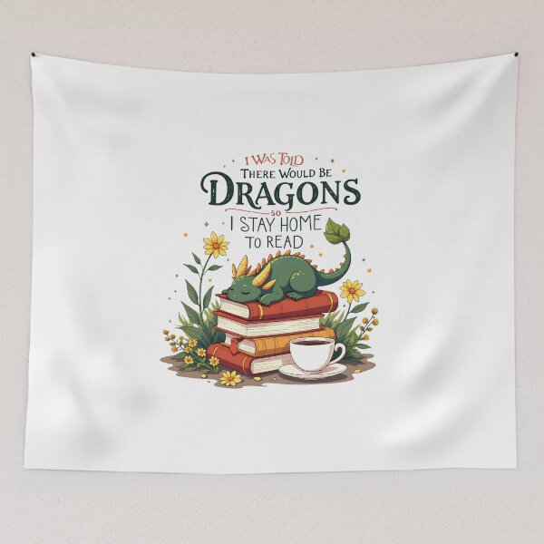 Item preview, I Was Told There Would Be Dragons Reading designed and sold by LunaMagicStudio.