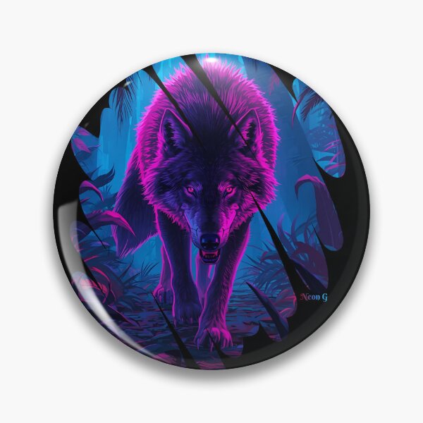 Item preview, Wolf prowling a neon jungle in Augmented reality 6 designed and sold by Neon G.