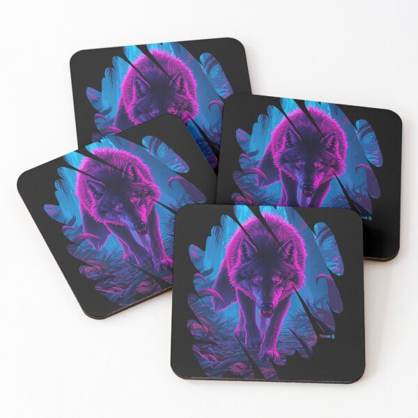 Item preview, Wolf prowling a neon jungle in Augmented reality 6 designed and sold by Neon G.