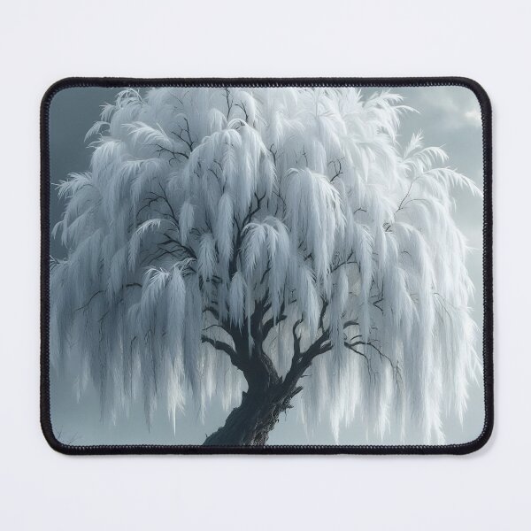 Item preview, Weeping Willow by the Pond, mystical in Black and White designed and sold by MarionsArt.