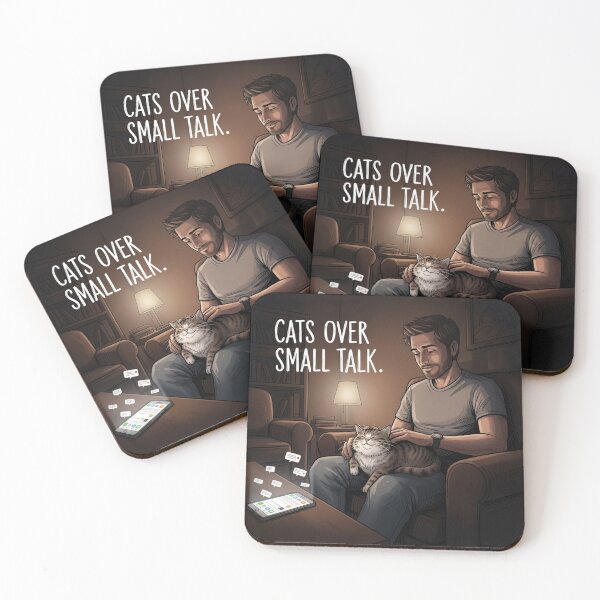 Item preview, Cats Over Small Talk designed and sold by PetJoyPrintsCO.