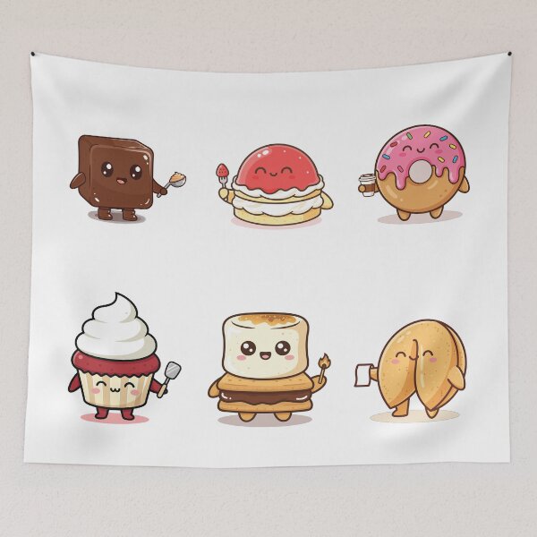 Item preview, Kawaii Dessert Cute Food Characters designed and sold by Coowo22.