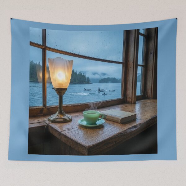 Item preview, A Good Book on a Rainy Day designed and sold by Tridentulus.