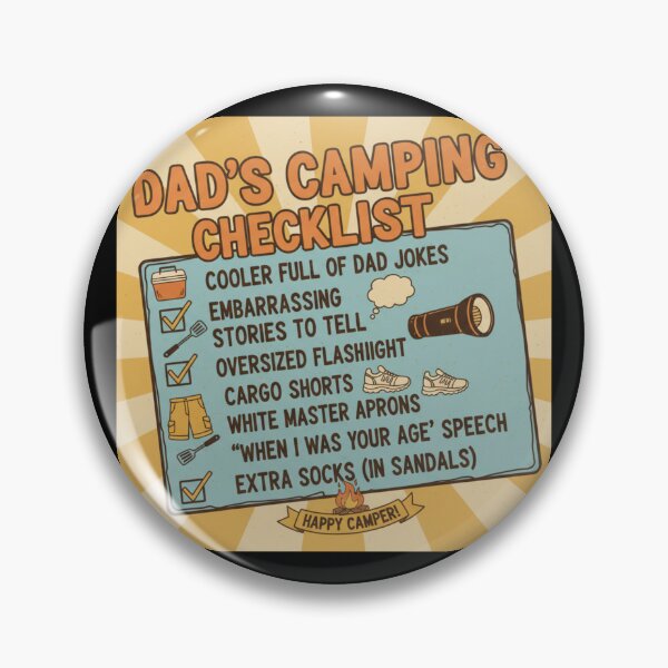 Item preview, Dads Camping Checklist designed and sold by BeastandBanshiLLC.