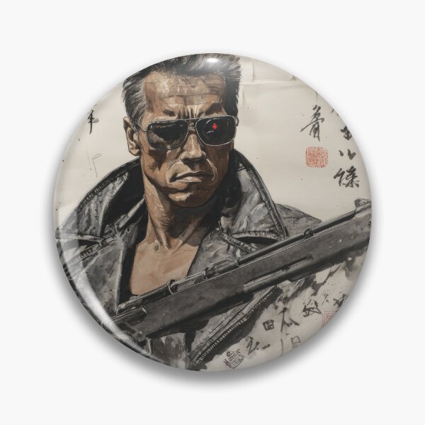 Item preview, Arnold  Terminator Sumi-e  designed and sold by AnimeArsenalPrints.