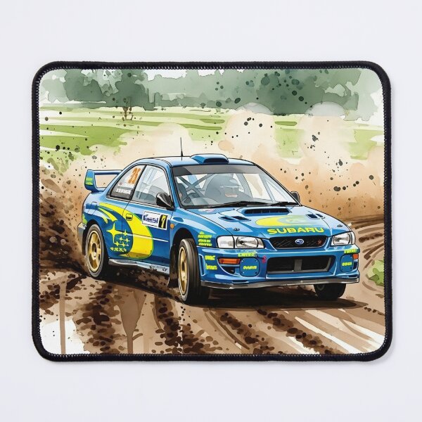 Item preview, Subaru Impreza WRC Rally Watercolor Illustration Classic Rally Car Art designed and sold by Motorline44.
