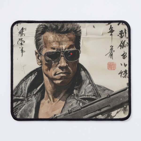 Item preview, Arnold  Terminator Sumi-e  designed and sold by AnimeArsenalPrints.