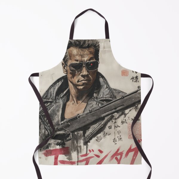 Item preview, Arnold Terminator Sumi-e designed and sold by AnimeArsenalPrints.