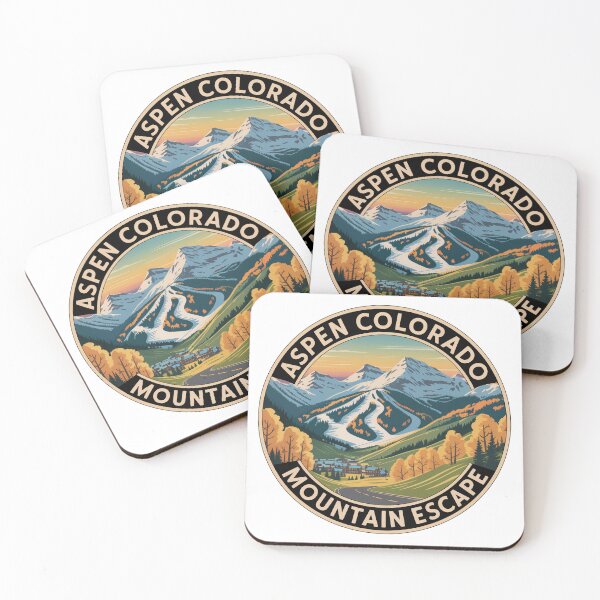 Item preview, Aspen Colorado Mountain Escape Sticker – Vintage Ski Resort Travel Design designed and sold by pod24.