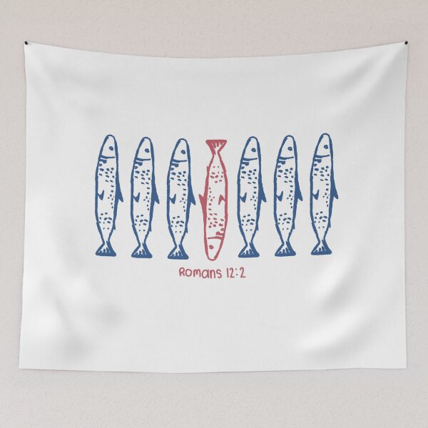 Item preview, Romans 12:2 coastal fish designed and sold by coastal collective.