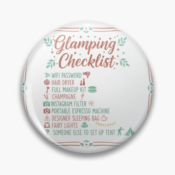 Item preview, Glamping Checklist designed and sold by BeastandBanshiLLC.