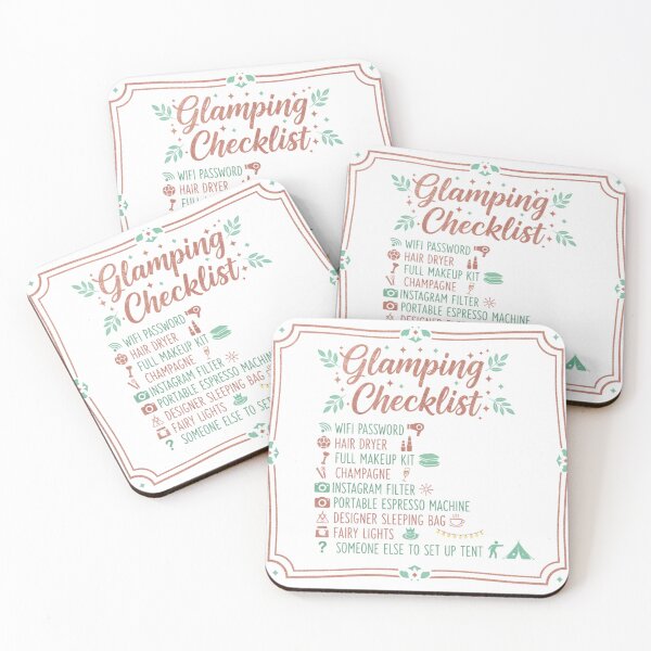 Item preview, Glamping Checklist designed and sold by BeastandBanshiLLC.